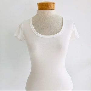 Agolde Short Sleeve Bodysuit White